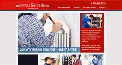 Desktop Screenshot of dependableservicerepair.com